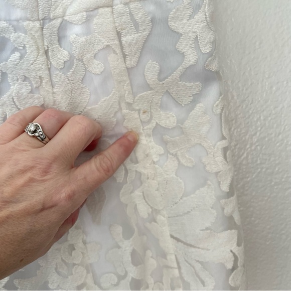 NWT Nanette Lepore Sleeveless Beach Breeze Dress in White Lace Size 6 - Picture 5 of 11